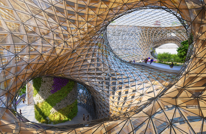 Illustration for article titled This Futuristic Megamall Wants to Make Shopping Eco-Friendly